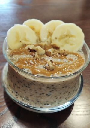Φωτογραφία της συνταγής "Chunky monkey overnight oats" 🍌🌃