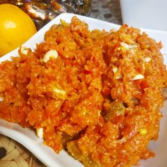 A picture of Carrot Halwa (without milk/mawa).
