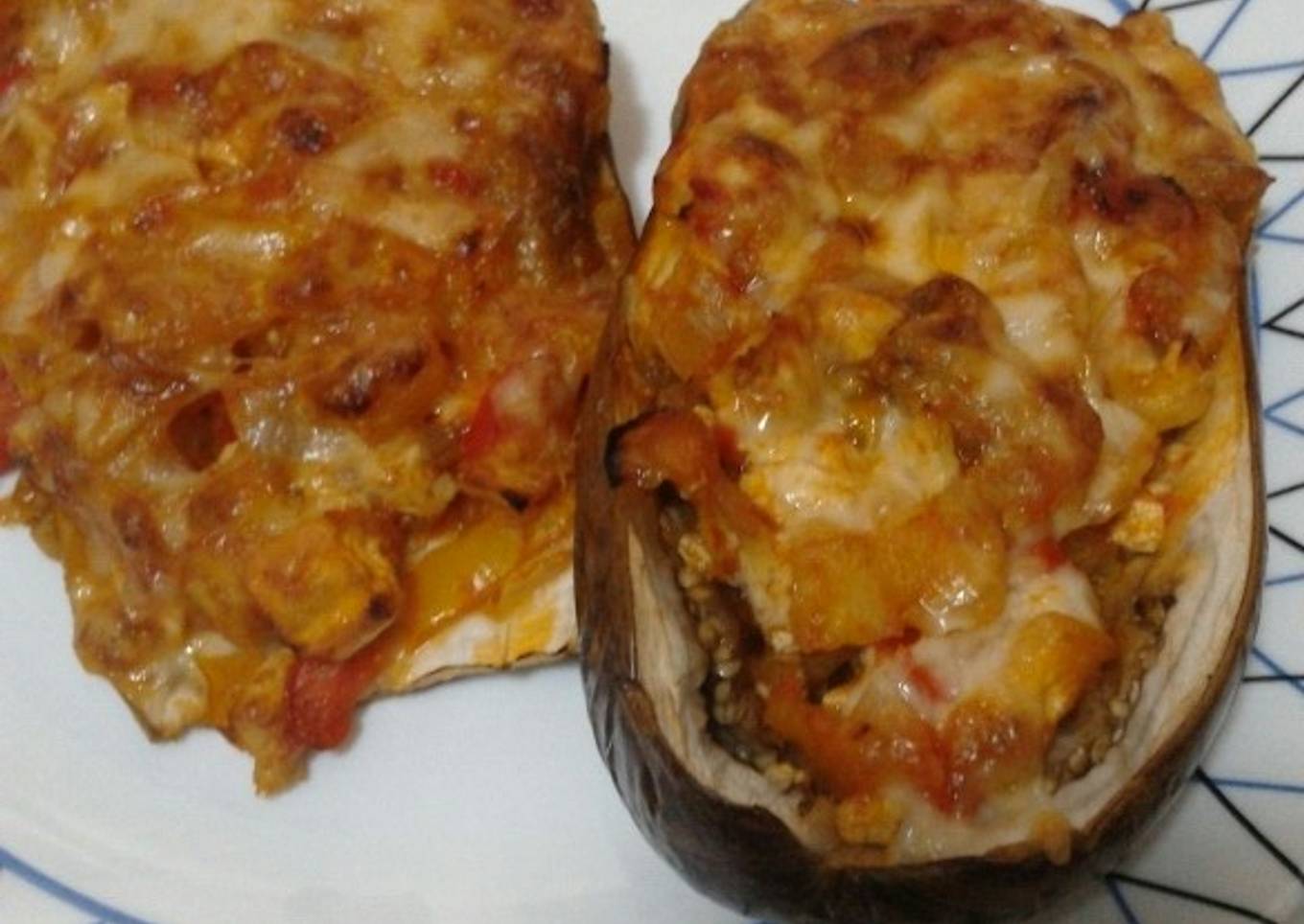Berenjenas rellenas con tofu