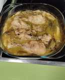 Pollo al ajillo, patatas y pimientos con Thermomix (Ideas del chef)