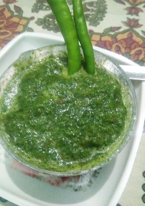 A picture of Coriander chutney.