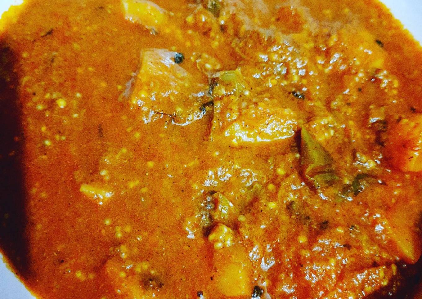 Eggplant potato curry.without onion garlic