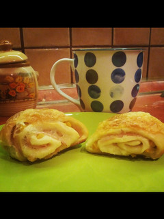 Sonkás- kukoricás hajtovány recept fotója