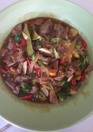 Foto resep Tumis daging teriyaki + sayur