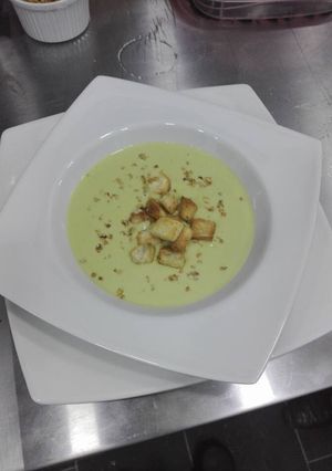 Una foto de Crema de espárragos