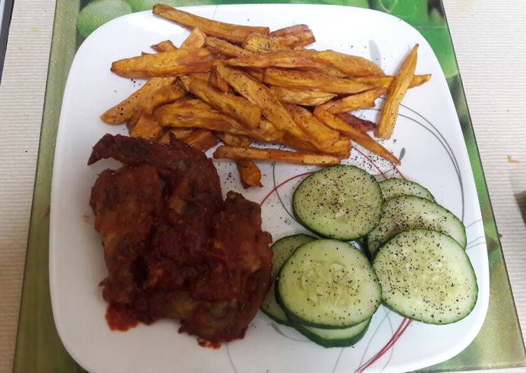 Recipe of Any-night-of-the-week Sweet Potatoes Chips with Wings#local Food Contest_Mombasa