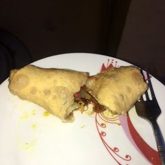 A picture of My simple fish roll🥐🥟.