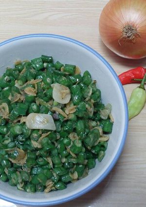 Foto resep Oseng kacang panjang udang rebon