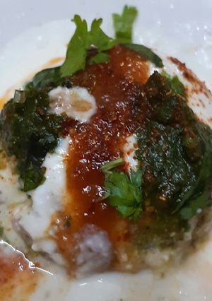 A picture of Instant Sooji Dahi Vada Non Fried.