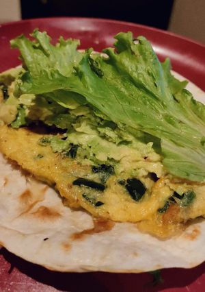 Una foto de Quesadillas de tortilla de acelgas