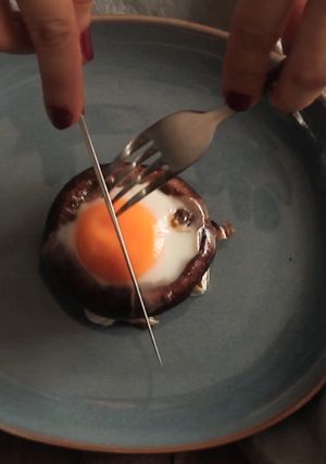 Una foto de Champiñones al horno
