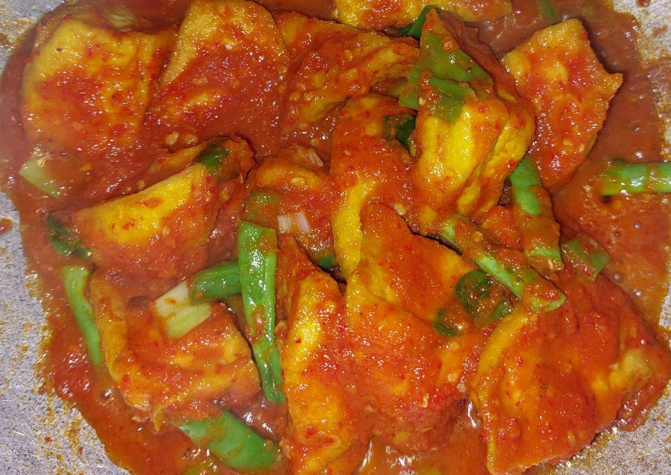 Tahu balado cah buncis