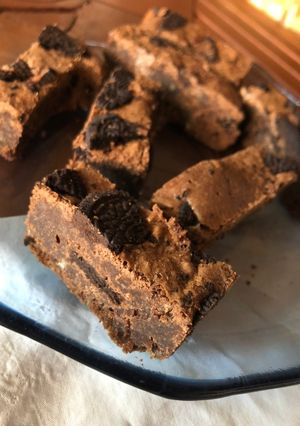 Una foto de Brownie de oreo!