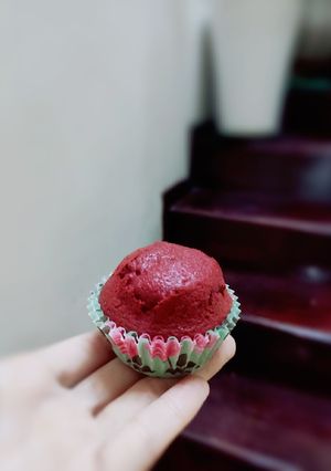Hình của món Red velvet cupcake.