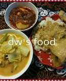 Lunchboxset ala dw's food(rendang ayam,gulai kapau,balado telur)