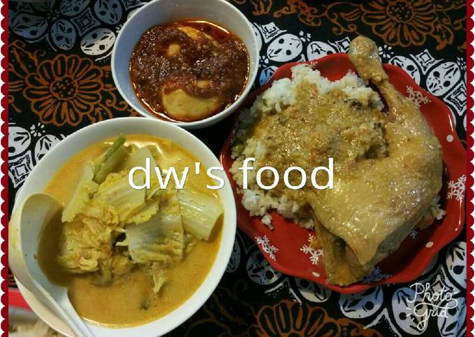 Lunchboxset ala dw's food(rendang ayam,gulai kapau,balado telur)