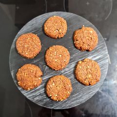 A picture of Coconut and hazelnut chocolate cookies.
