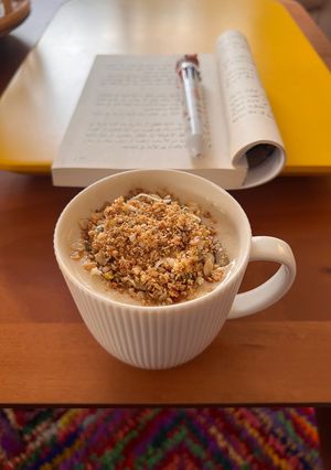 صورة لوصفة التلبينة النبوية باللوز🍯