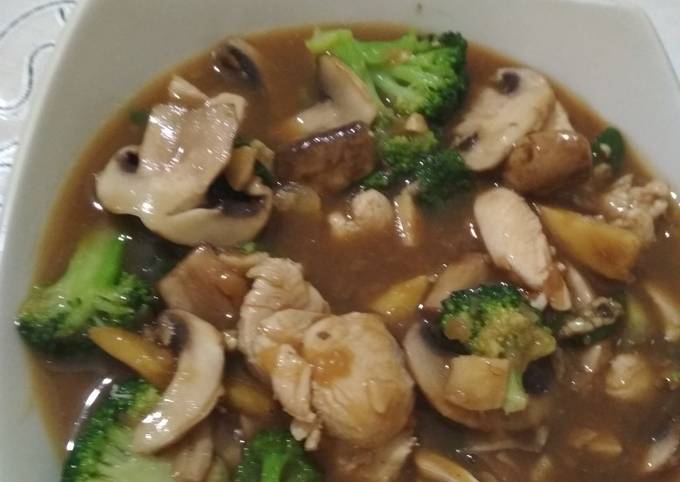 Chicken teriyaki with mushroom