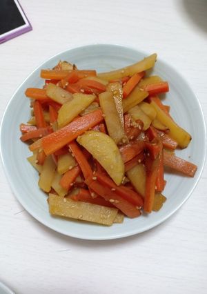 Hình của món Củ xào chay.