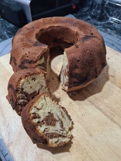 Una foto de Queque marmoleado