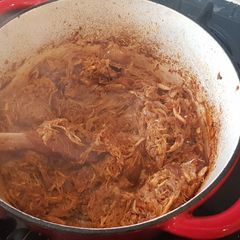 A picture of Slow cooked pulled pork.