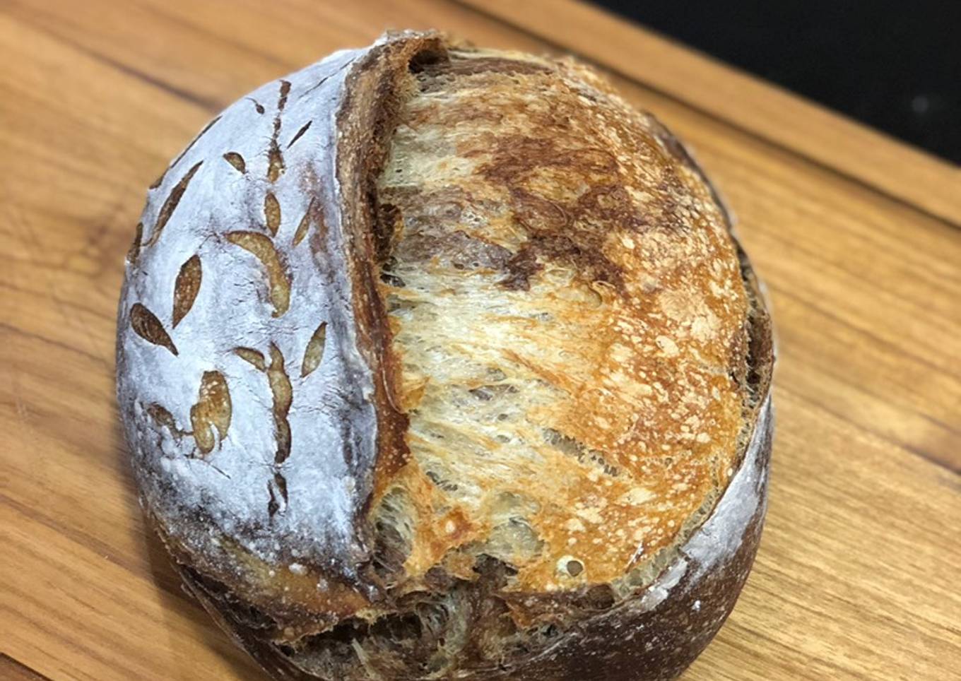 Chocolate layered sourdough