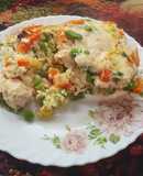 Запіканка з овочами та куркою