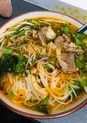 Hình của món Bún bò huế.