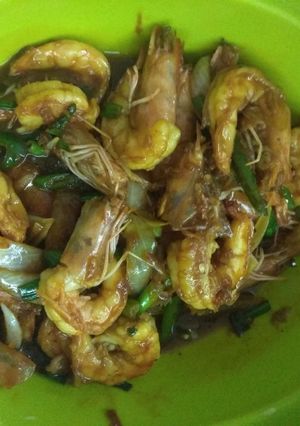 Foto resep Udang kecap cabai hijau