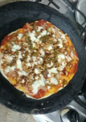 A picture of Tawa Pizza. #RamdanSpecial.