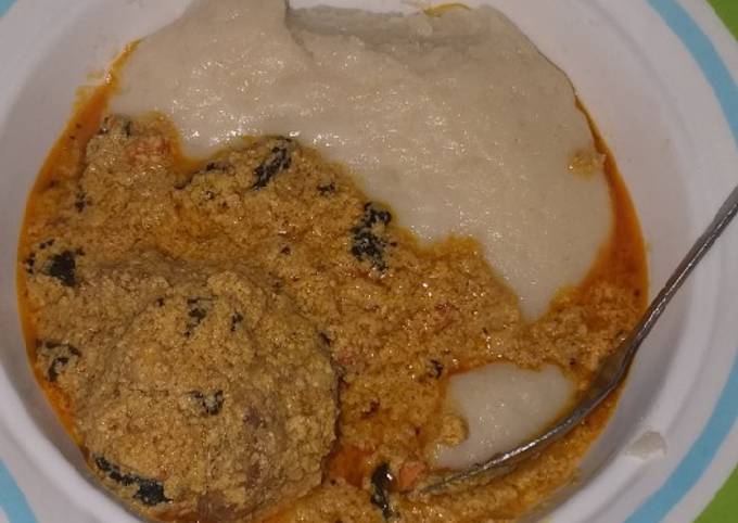 Delicious semo & egusi