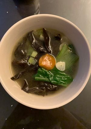 Foto resep (Menu diet) SUP JAMUR KUPING BOKCOY