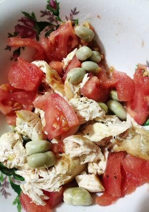 Una foto de Cena saludable con pollo al horno