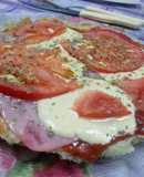 Pizza con base de papa rallada
