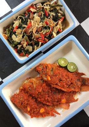 Foto resep Ikan Balado & Tumis Kangkung Kecombrang