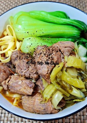 Hình của món Mì Bò Đài Loan.