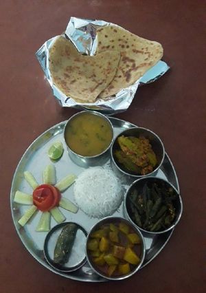 A picture of Satvik thali.