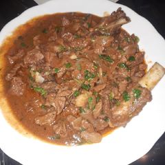 Slow boiled meat with onion and Coriander A picture of Slow boiled meat with onion and Coriander.