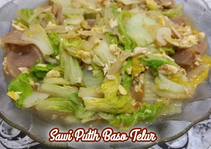 Resep Sawi Putih Baso Telur Oleh Nur Cookpad