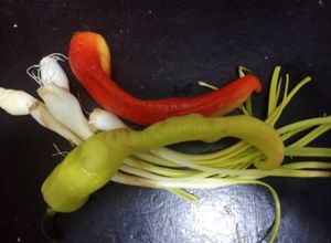 Una foto de Salsa de pulque y chilacas pintas con cebolla cambray estilo ranchero las Correa