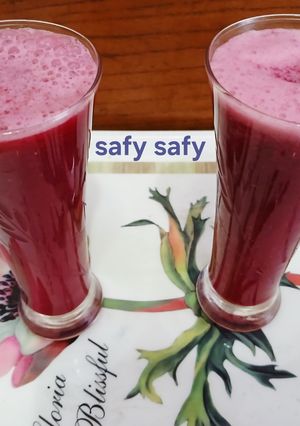 صورة لوصفة عصير الرمان بالبنجر(الشمندر)