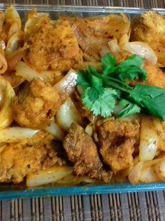 Una foto de Chicharrones de Pescado Escabechado