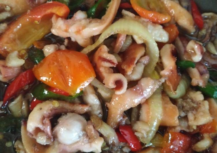 Cara Gampang Menyiapkan Cumi asap tumis saori, Anti Gagal