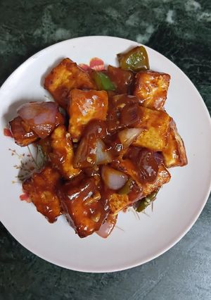 A picture of Dry Chilli Paneer.