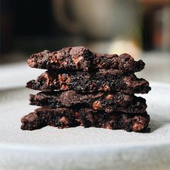 A picture of Gooey Double Chocolate Cookies.