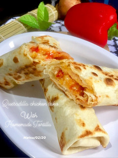 Foto resep 143. Quesadilla Chicken Taco with Homemade Tortilla