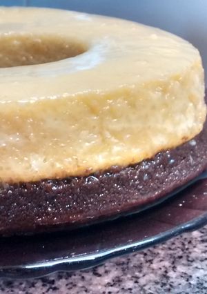 Una foto de Chocoflan