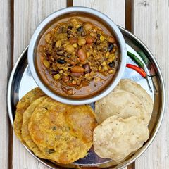 A picture of Kwati (Nepalese Traditional Newari style mixed sprouted legumes soup).