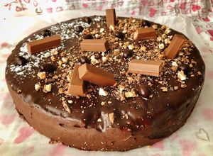 Foto principal de Tarta fácil de chocolate, cacahuete y café